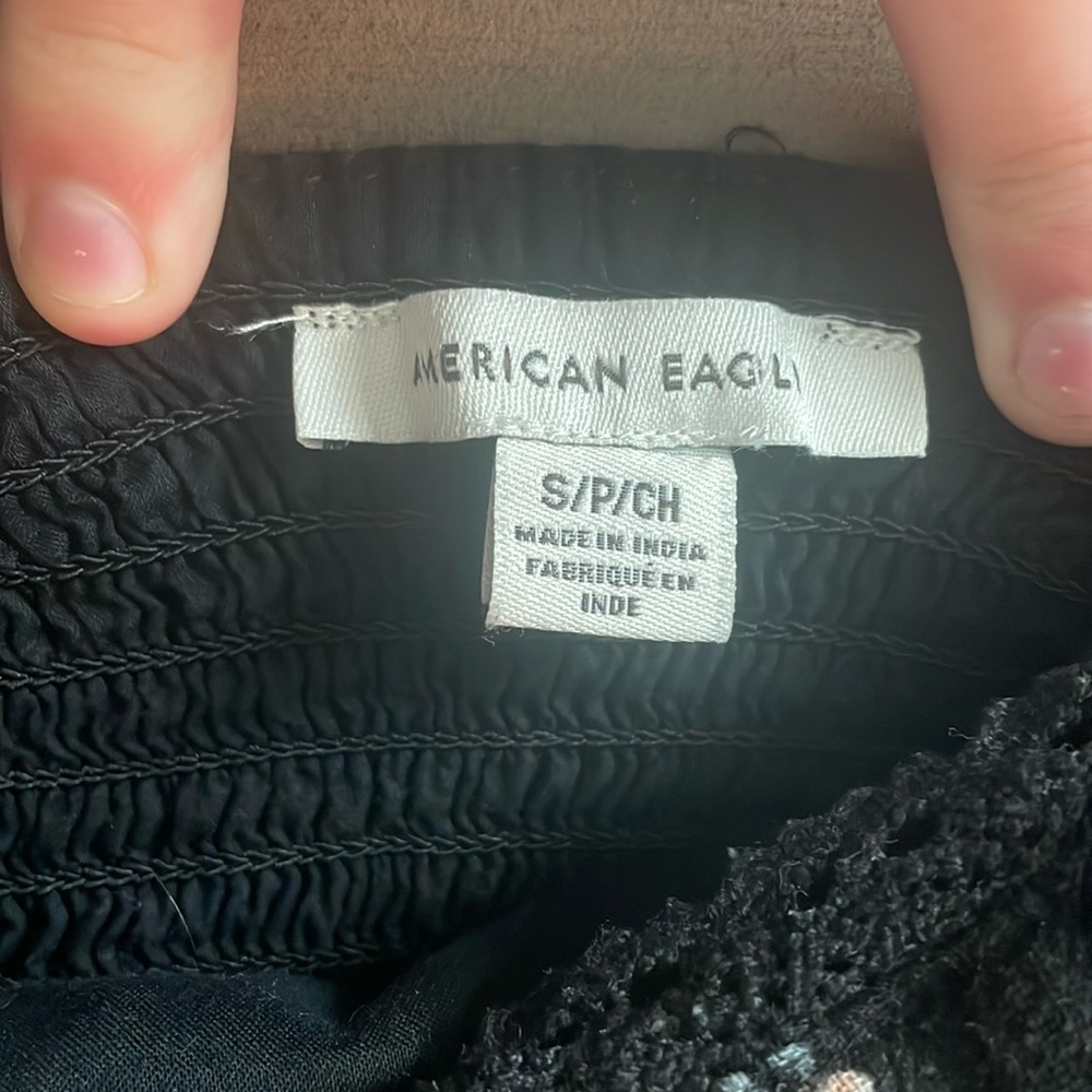 American eagle black dress with flowers
